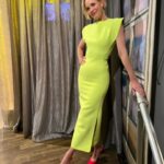 Leslie Bibb Instagram – neon dreams…at @theviewabc…thanks for making room for me at the table to talk @palmroyaletv @appletv…