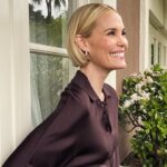 Leslie Bibb Instagram – “i act on impulse and believe in…” -jeanne lanvin
great advice…great dress…great day
press day for #palmroyale 
tap for credits…