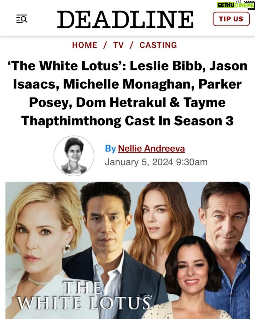 Leslie Bibb Instagram - sawasdee kha... welcome to the #thewhitelotus #season3 #thailand... i love you #mikewhite i love you @thewhitelotus i love you @hbo i am over the moon... i can't wipe the satisfied grin off my face... ✌🏻lb story: @deadline photo: @thealexandraarnold watch: @streamonmax