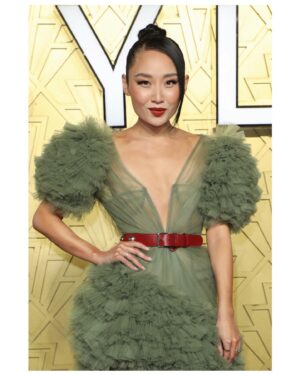 Li Jun Li Instagram - 🇬🇧 Thank you, London for celebrating the premiere of @babylonmovie last week ♥️ And thank you, @gucci for this beautiful and unforgettable dress, Lady Fay would be proud. 🎋

Stylist | @highheelprncess 
Dress, Shoes   Clutch | @gucci 
Press Look | @louisvuitton 
Makeup | @sarahillmakeup 
Hair | @miguelmartinperezldn 
Jewelry | @rachelbostonjewellery 
@personapr | @jadejacquelyn 
#babylonmovie