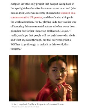 Li Jun Li Instagram - ♥️ @babylonmovie 🖤 @vanityfair 

📸 @jonnymarlow 
@kevinmichaelericson 
@dereksyuen 
@rokaelbeauty 
@personapr 
@personapr

Stills by @stillscottg 
#babylonmovie
#annamaywong