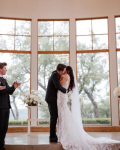 Liana Ramirez Instagram - 04.06.23. WE ARE MARRIED!!!!! photographer: @frannypullenphotography • • • wedding planner: @wolferandco / @thejamiewolfer florals: @fiftyflowers suits: @generationtux dresses: @sherrihill DJ: @atlastentertaintment venue: @canyonwoodridge Videographer: @justinruizmedia cake: @raynedesserts hair & makeup: @sammiezavala @heyhaleybray @makeupartistveronica champagne flutes: @elenahonch food: @tuscanoitalian staffing: @ambianceeventstaffing rentals: @premiereeventstx