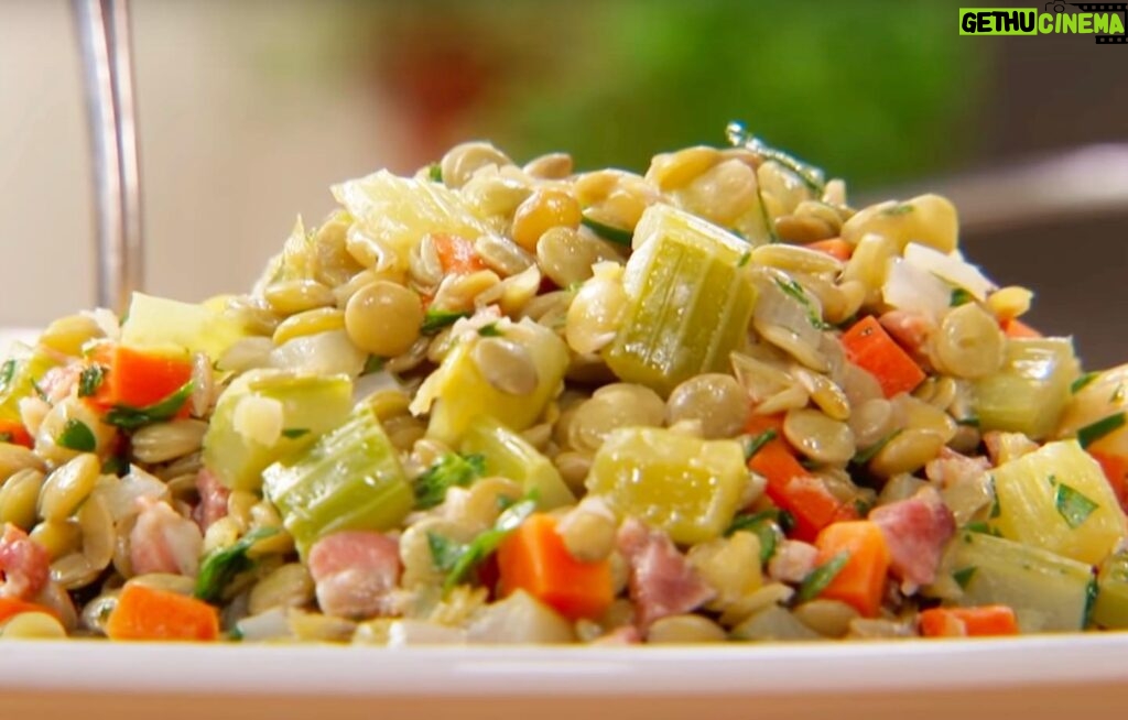 Lidia Bastianich Instagram - Lentil Country Salad - Lentils are delicious in soup, pasta and I love making salads with them. This simple salad is easy, nutritious - and economical! I especially love this salad in the summer when grilling or on a picnic. Buon Gusto! Video and recipe link in my bio. #TuttiaTavolaaMangiare #LidiasRecipes #LidiasItaly #LidiasKitchen #LidiaBastianich #ItalianFood