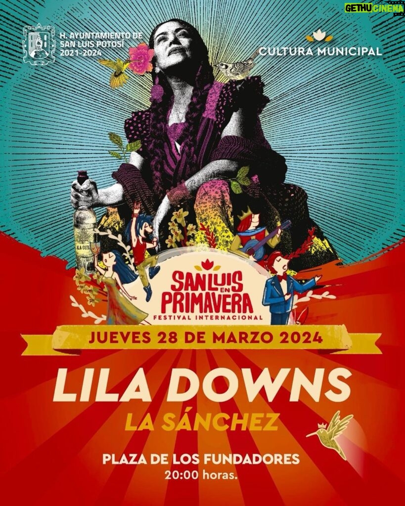 Lila Downs Instagram - Este jueves, nos vemos en San Luis Potosí, luego de una temporada sin visitarlos. Vamos a festejar vacaciones y la Primavera 🌺! Seguimos con el tour #LaSanchez! 🤟🏾😎 #LilaDowns #Oaxaca #musicamexicana #regionalmexicano