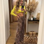 Liliana Santos Instagram - Perfect match 🤎💚🤎 @elisabettafranchi__lisboa #may #thursdays #nightout #animalprint #green #perfectmatch #dinnertime