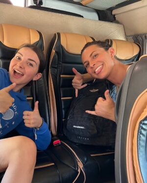 Lilly Aspell Instagram - When you have a 4 hour drive but it’s all good because @kat_pickering_horses and I can talk about horses and movies  the whole time #stuntriders #trickrider #stunthorses #moviehorses #actress #stunt #stunts #movies #happiness #work #travel