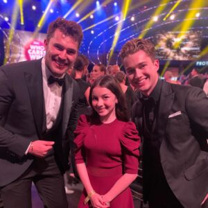 Lilly Aspell Instagram - Couldn’t resist a photo with these two @curtispritchard12 and @aj11ace last night. Feel so honoured to have been invited. Make sure and watch on @channel4 on Sunday evening #nhsheroes  #awards #curtispritchard  #lillyaspell #ajpritchard