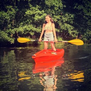 Lilly Aspell Instagram - Keeping in touch with mother nature as often as I can escape the city #Berlin #countrygirl #canoefun #littlevenice