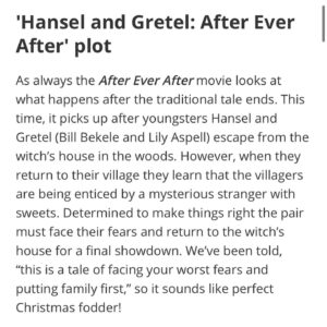 Lilly Aspell Instagram - So excited to share this wonderful news with you all. I’ve kept it a secret for quite sometime (filmed in lockdown December 2020) I am honoured to be have played Gretel in @skytv adaption of Hansel and Gretel with the wonderful @dwalliams @sheridansmithster @cherylfergison1 and my@brother from another mother @bill.bekele  it will be airing on @skytv nearer Christmas #christmasmovie #hanselAndgretel #skytv #davidwalliams #sheridansmith #lillyaspell #skyproductions #christmas2021 massive thank you to my agents @curtisbrowntalent