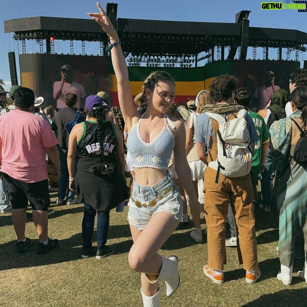 Lily Brooks O'Briant Instagram - Living out my Coachella weekend dreams ✨🎡 • Swipe to the end to see how I feel after the long Coachella weekend 😴 • #coachella #music #coachella2024