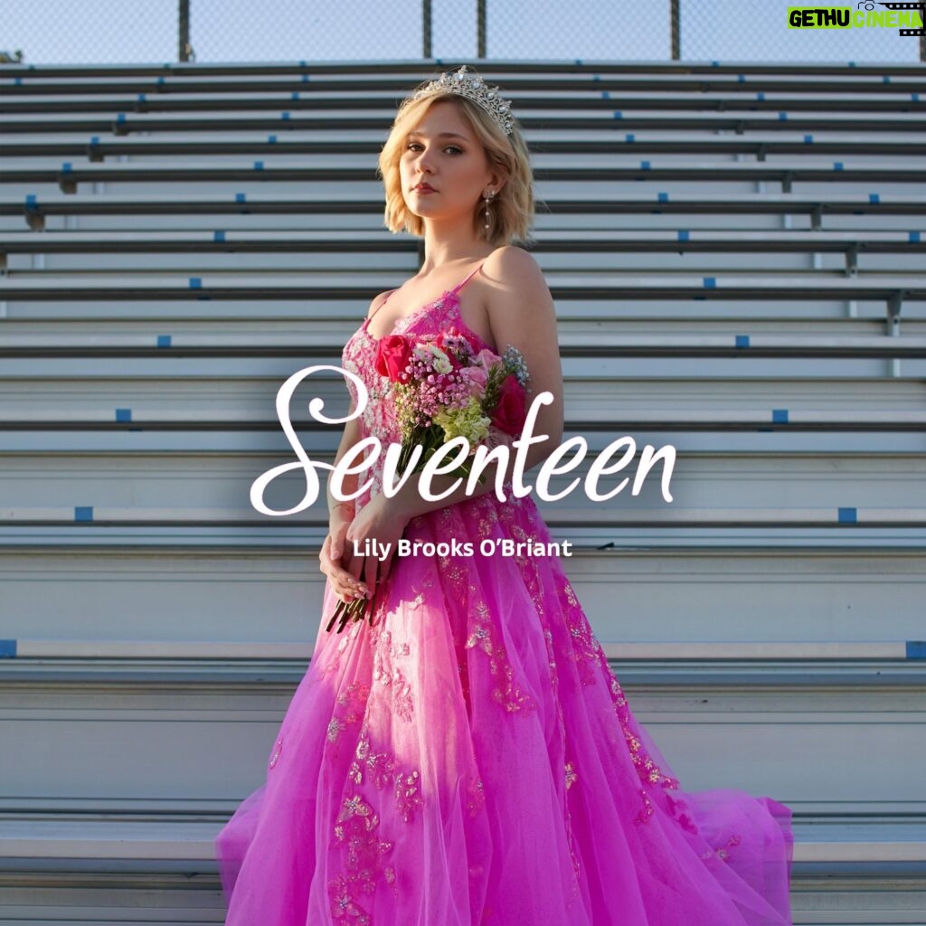 Lily Brooks O'Briant Instagram - ‘Seventeen’ OUT THIS FRIDAY May 3rd!! 💐 • I am so incredibly excited to share this song with y’all! ‘Seventeen’ is a song that truly represents my life & my real emotions. I wrote it about working so hard to achieve a dream in my life & being so scared that all of the hard work & sacrifices wouldn’t be worth it. Thank you so much @brianjaims, @musicalityguy, & @iamkpwolfe for helping me to tell my story & for dealing with me being an emotional mess that week. Thank you so much @autumnrowe for guiding this song in the right direction & to my @laampmusic family for all of your support. 🎵 • This song is so special to me & I truly think that so many other teenagers will be able to relate to ‘Seventeen’ Pre Save now at the Link in bio! 🩷 • • a HUGE thank you to the amazing @prompartyshop for this incredible dress for the cover shoot! It was BEAUTIFUL!! • #seventeen #music #singer #singersongwriter #musician #newsong #newmusic #newartist #17