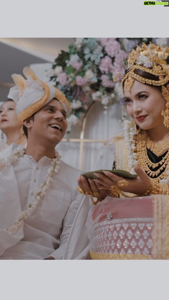 Lin Laishram Instagram - As we share these beautiful moments from our wedding, We thank you all for your love and blessings ♥️♾️🙏 📸 @cupcakeproductions13 #JustMarried #WeddingCeremony #LinAndRandeep