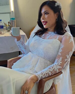 Lin Laishram Instagram - Throwing it back to my Christian wedding for a shoot.
Hair & make up @makeupbyangana 
 #ThrowbackThursday #shootdiaries
