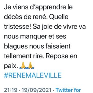 Linda Youdif Instagram - Il était tellement sympathique avec ses interventions à la télé! Il nous faisait tellement rire rené le grand supporter de l’OM! Repose en paix ❤️❤️🙏🙏 #renemallevillemarseille #om