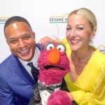 Lindsay Czarniak Instagram - Over a decade of marriage and I didn't know Telly was @craigmelvinnbc 's favorite muppet until last week. Grateful for this photo op and a special night celebrating all @sesameworkshop does to help with early childhood education. Congrats to @shondarhimes for the well deserved honor and thanks @aliceandolivia for creating a vibrant yellow gown (a la MY favorite Sesame Street character) that survived a LaGuardia airport bathroom wardrobe change with minimal wrinkles . We felt a little guilty singing along to some old favorites without the kids but this night was incredible! @sesamestreet #sesamestreet #kids #family #love #childhood #education