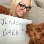 Lindsay Czarniak Instagram – Pup entertainment 🐾#JOTD #jokes #laugh #puppies #dpgs #family #dinosaurs
