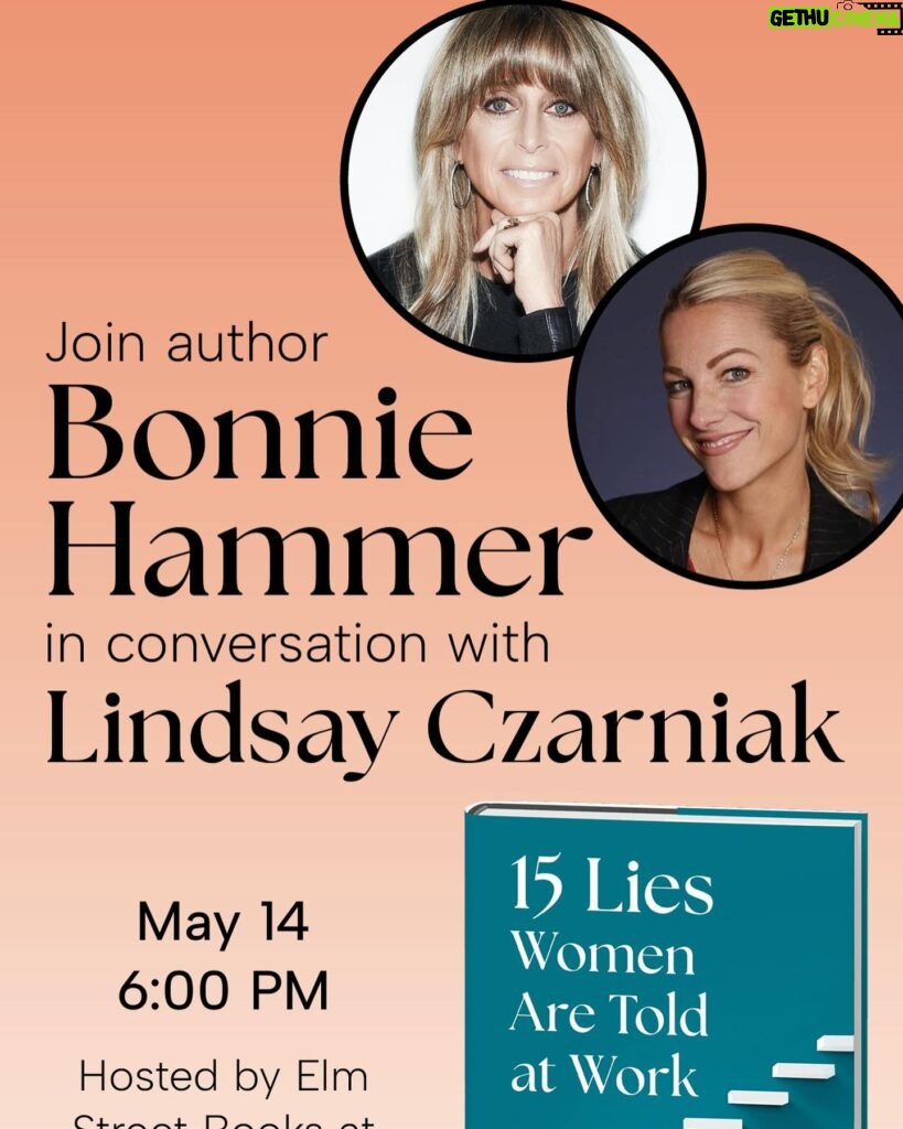 Lindsay Czarniak Instagram - I'm so excited to join my friend Bonnie tomorrow for a chat about her new book "15 Lies Women Are Told at Work" it is SO good and SO impactful. I have so many questions! Come see us if you're near New Canaan, CT! (Link in my stories for tickets) #booktour #bookstagram #books #women #womeninbusiness