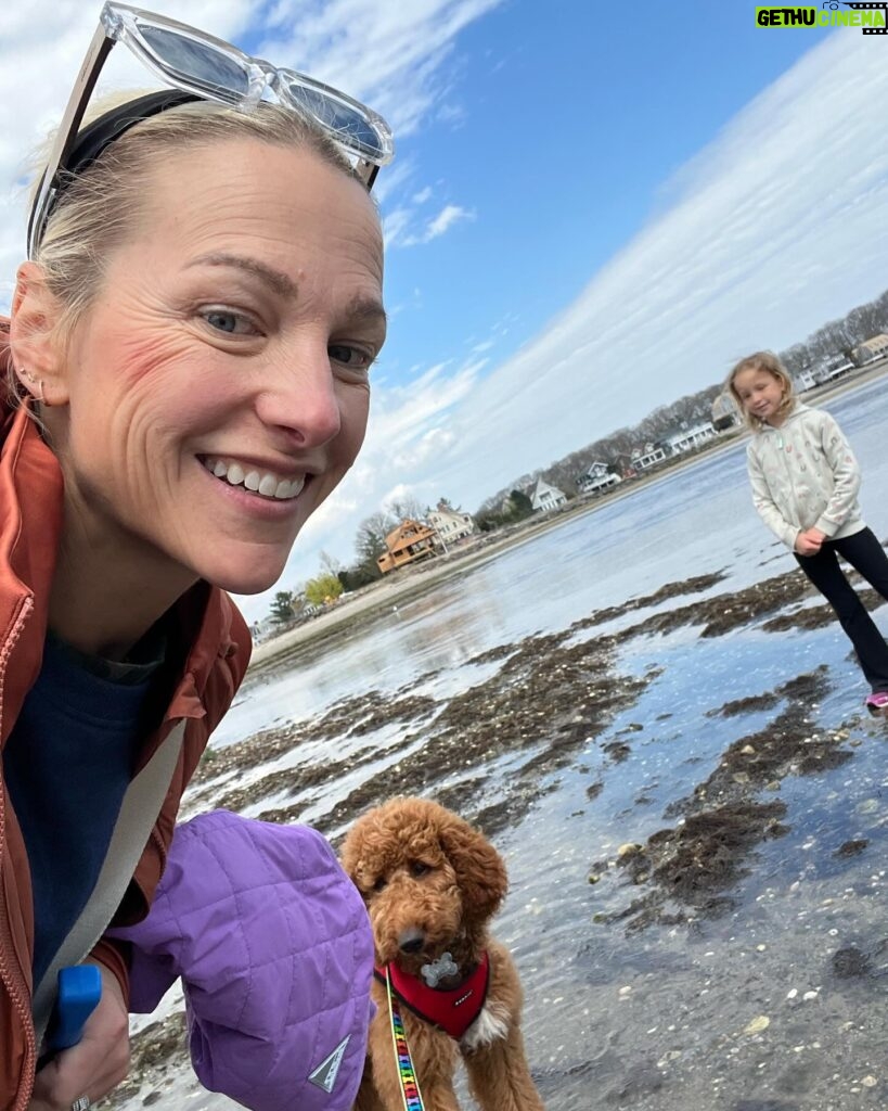 Lindsay Czarniak Instagram - Discovered today ... our pup loves water #puppies #summer #mylesfiles #love #family