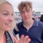 Lindsay Czarniak Instagram – The stands have been cleared at the speedway because of weather headed this way. Ran into driver @davidmalukas as we walked to get inside. The hope is for the #indy500 to be run as soon as possible today once the storm passes and the track is dried #indy500 #racing #indycar #sports #weather