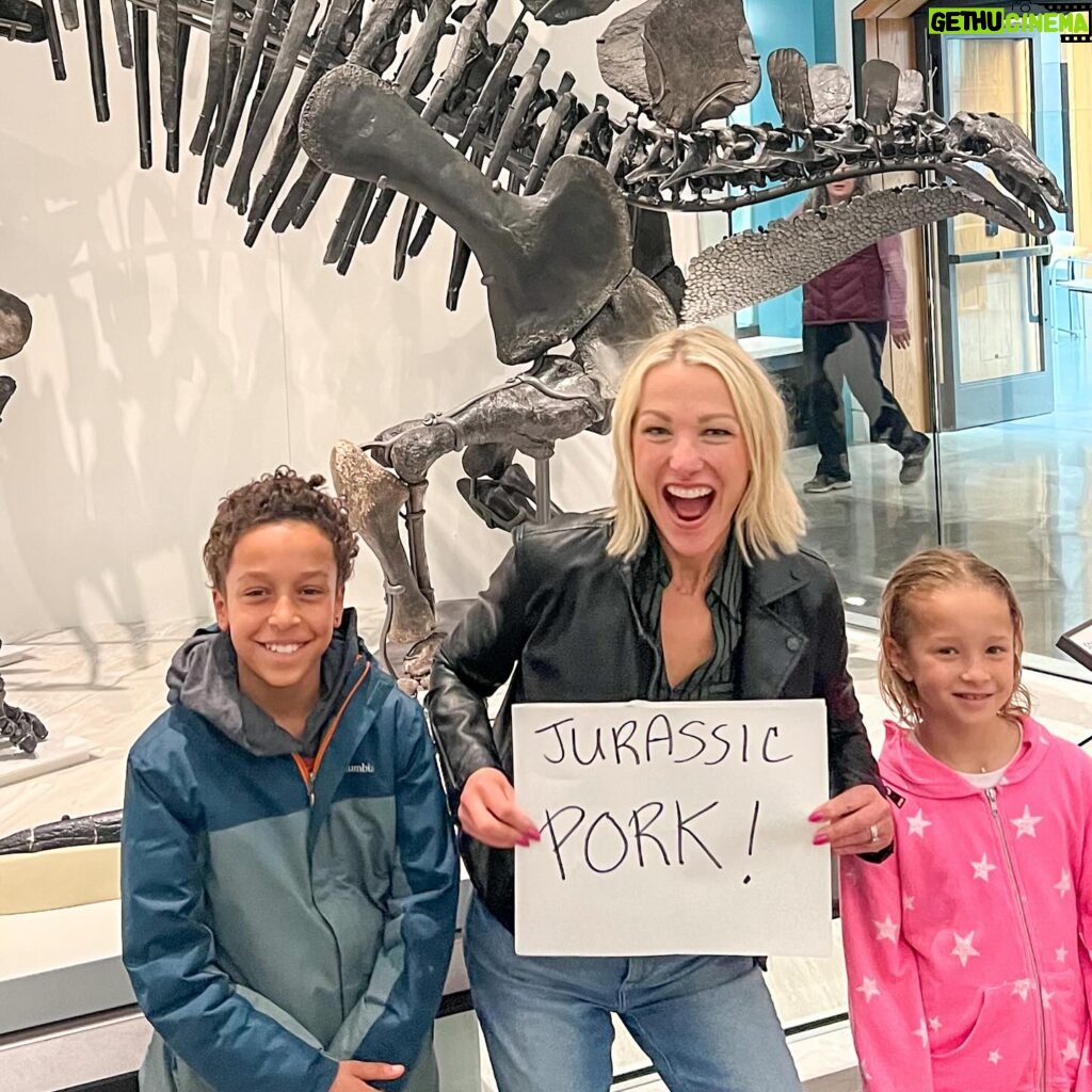 Lindsay Czarniak Instagram - If you have a chance to check out the @yalepeabodymuseum it is a MUST! We have an emerging dino aficionado in our house and even he was floored by how much there is to see. Thank you Susan for answering all of our prehistoric questions and sharing that there were indeed dinosaurs in Connecticut. We will be back soon! #JOTD #jokes #laugh #family #dinosaurs