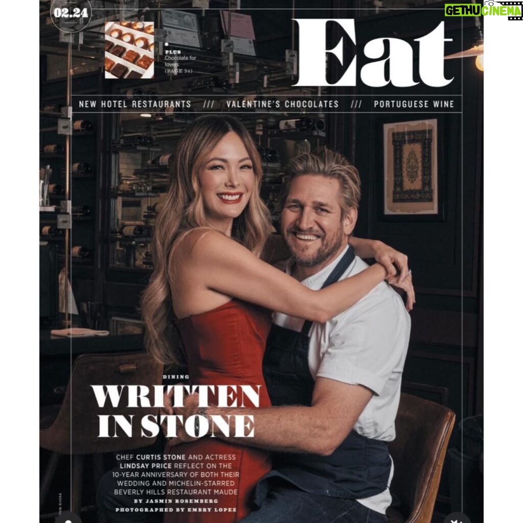 Lindsay Price Instagram - Thank you @lamag for the beautiful feature, helping us celebrate the 10th anniversary of both @mauderestaurant and 10 years of marriage. In both cases it just keeps getting better. ♥️