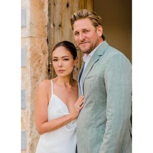 Lindsay Price Instagram - Happy Anniversary @curtisstone! Here are two of our 4 weddings.  Don’t have any pictures from the one in Vegas and the one you split your pants at so we can just remember those ones in our hearts and minds.  Love u.  This is fun.