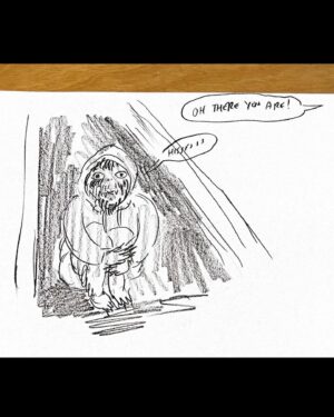 Lisa Hanawalt Instagram - Going feral! This might be my last one today because I gotta go finish this big messy painting! #hourlycomicday #hourlycomicsday #hiss