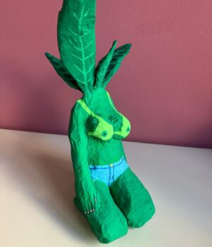 Lisa Hanawalt Instagram - Plant Babe Papier-mâché. Wrote a how-to with lots of process pics for my patreon, link in bio. 🤌🍃 #plantbabe #papiermache