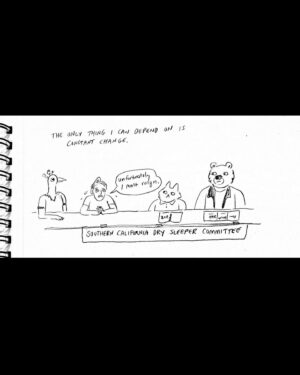 Lisa Hanawalt Instagram - Hourly comics day! Sweat attacks! Thankfully only happening at night, but I’m prepared for that to change at literally any moment 💦