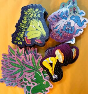 Lisa Hanawalt Instagram - Stickers are here! And some original art too. 😉 Link in bio. UPDATE: STICKERS ARE SOLD OUT 😵🤯 I will look into doing a restock, thank you all for bearing with me! 🙏