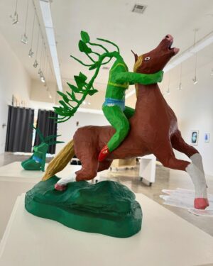 Lisa Hanawalt Instagram - Fun show!! All my work is now viewable (and available to buy) on the @gallerynucleus website! The show is up for a few more weeks if you want to gawk at this papier mache horse in-person and try to guess what part of it has a roll of pennies hidden inside. 👀