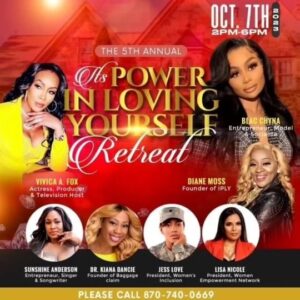 Lisa Nicole Cloud Instagram - This is how we roll! 
Sisters Supporting Sisters!!!

I was honored to be asked to speak at "The Power In Loving Yourself Retreat" @iplyretreat hosted by Diane Moss. @iamdianemoss.  It was a day of Inspiration, Affirmation and Elevation. 

Just know.... whatever you are experiencing in life is preparing you for your next season of life.  Your TEST are your Testimonies. I'm grateful for the opportunities God gives me to share and inspire women to new levels of breakthrough. It was amazing to connect with amazing women who shared their journeys and life lessons. @msvfox @blacchyna @kianadancie @its_jesslove @iamsunshineanderson 

Thank you to all the amazing women who spoke today who allowed your authentic self to shine through.