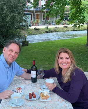 Lisa Whelchel Instagram - We literally drove into a dead end in front of this restaurant on a narrow street and could not turn around. We missed our dinner reservations so we trusted it was meant to be. We were the only patrons the entire evening and were treated like visiting royalty by the chef as we sat outside by a babbling brook. It felt like a fairy tale. 🇫🇷🍷🎂🥰