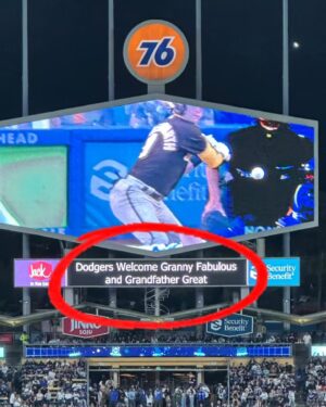 Lisa Whelchel Instagram - My mother (Granny Fabulous) and stepfather (Grandfather Great) are huge @dodgers fans. Due to health concerns, we didn’t know if they would ever be able to attend another game. But last night happened and it was a magical memory. 🧢⚾️💙🤍 🌭#gododgers #gomomma