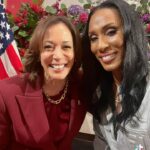 Lisa Leslie Instagram - What an amazing day celebrating Women’s Month with the @vp Madam Kamala Harris at her home with so many amazing women and legends!! Hair: @ejeintlhair 🙌🏾 Make up: @theekymlee 💋