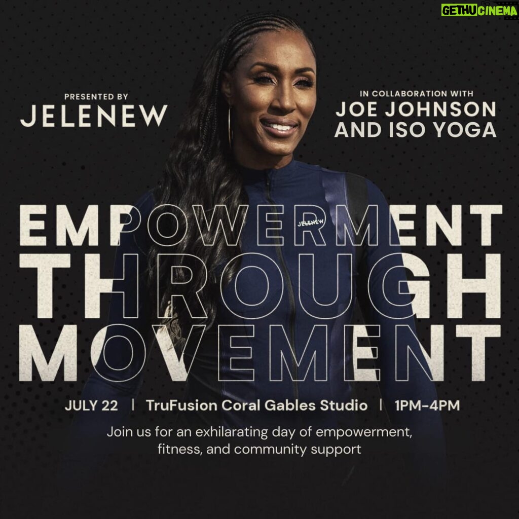 Lisa Leslie Instagram - Let’s go Miami!! @thebig3 is coming your way! Join me and @isojoe for an epic @jelenew_usa cycling and @iso.yoga event this Saturday @trufusion_coralgables Swipe for details or click the link in my bio⬆️ Space is limited!