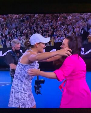 Lisa Wilkinson Instagram - “It can’t be easy playing with the weight of the country on your shoulders but Ash just takes it all in her stride.”
So well said @woodbridge.todd - and how incredibly special to have Cathy Freeman there watching in the stands and Evonne Goolagong Cawley presenting the Australian Open trophy.
@ashbarty you are an inspiration on every, single, level. 👏👏👏👏👏👏👏👏👏👏👏👏👏
#bartyparty