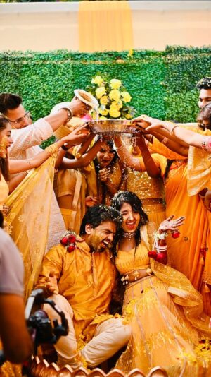 Liza Sarkar Instagram - The beginning of Love 🌻

#haldi #haldiceremony 🫶💕 @sudipta_sarkar_lucy 

@shreyasimaitra_07 @nirojbkp @a_r_y_a_ns_h_ar_ma @sudipta_sarkar_lucy @_srijeeta_ @dec_03_1999  @eshanandii  #haldifunction #love #trendingreels #india