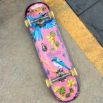 Lizzie Armanto Instagram - Pool time 💕 Limited restock on my @birdhouseskateboards x @TheodorePayne Foundation skateboard. 🦇🦋🌱 📸 @mrzzz