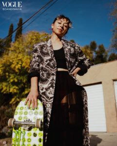 Lizzie Armanto Instagram - A dream come true w/ @voguescandinavia 🤍 caught up about life post injury, the excitement that I have for women pushing forward the skate industry, & my love for licorice. Photographer @hennakristiina Styling @michelle_cameron Styling assistant @umm_ella Makeup @johannanomiey Hair @marandahair Photo assistant @romanbarret_ Interview by @linneapesonen Big thank you to the dream team ⭐️