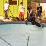 Lizzie Armanto Instagram - one & only sesh before they demoed our pool. It was fun to watch my friends rip! I was hoping to get a grind but pool skating is hard. ♥️ 📸 @andrewjamespeters
