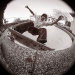 Lizzie Armanto Instagram - one & only sesh before they demoed our pool. It was fun to watch my friends rip! I was hoping to get a grind but pool skating is hard. ♥️ 📸 @andrewjamespeters