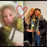 Loana Petrucciani Instagram - St Valentin 💞💟. Seule mais consolée par des fleurs de mon 👼. Love U @jeremybelletoff 💜🌻. Gros bisous les loulous 🌞. Un beau projet en préparation. Chut 🤫loana #beauty ##frenchgirl #miroir #naturalmakeup #loveyou #influenceuse #romantic #women #selfie #love #heart #sweet #friends #blondebombshell #love #heart