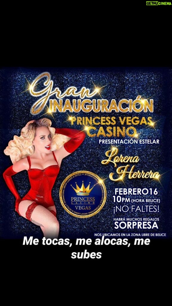 Lorena Herrera Instagram - Nos vemos con mi showcase éste viernes 16 de febrero en #belize en la Gran inauguración de @princessvegascasino #felizmartes #showcase #show #inauguracion
