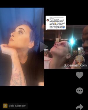 Lori Petty Instagram - - hey y’all… @glasshair and I just made a TikTok of a TikTok of me doing Tank Girl. 
META YET? 💙💙💙😂😂😂💙💙💙
Love y’all so much 😘🤩🎉‼️