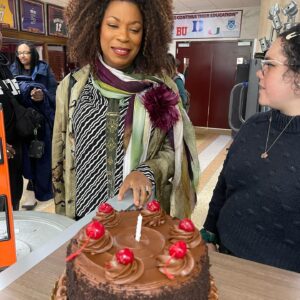 Lorraine Toussaint Instagram - My baby at work with me today. It’s a wonderful birthday. 🤍