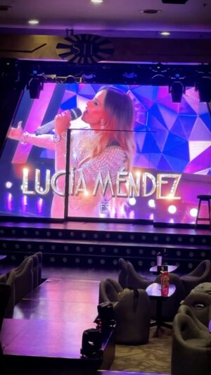 Lucía Méndez Instagram - Mañana gran estreno 💕💕💕

⏰ Viernes y sábados – 9:30 pm
🏨 Nuevo Foro Stelaris – Hotel Fiesta Americana Reforma
🎟 Boletos en @goliiive, en el lobby del hotel o al teléfono 55 6066 2227

Producido por @oscarapia, @nachocarralnc y @ricky.berdy con el sello de @crnentertainmentmx

 #cabaret #cdmx #cena #show #teatro #weekend #viernes #sabado #drinks #girls #celebration #mama #mayo #luciamendez #netflix #siemprereinas #centronocturno
