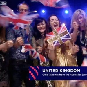 Lucie Jones Instagram - How was this 7 years ago? SEVEN! @eurovision @bbceurovision 

1- @manelnmusic ♥️ 
2- 12 points 🇦🇺 
3- @grahnort ♥️ 
4- @tvsrichardarnold 🇬🇧 
5- @kenbrucepopmaster 👑 
6- legends 🎤 
7- @melgiedroyc 🤩♥️😇
8- BTS 🎥 
9- Early in my @realscottmills love story 😻
10- legends on top building in BEAUT Ukraine 🇺🇦
