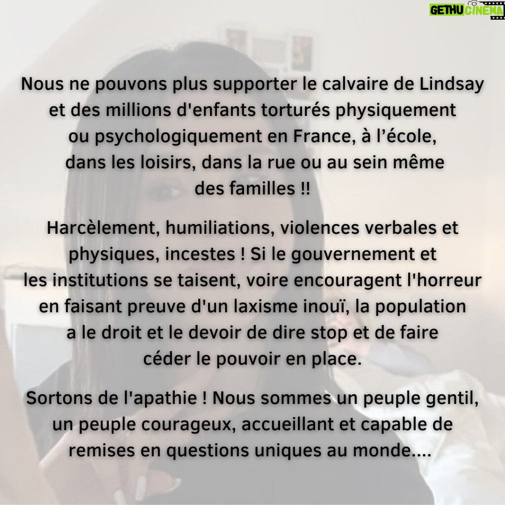 Lucie Lucas Instagram - #justicepourlindsay @emmanuelmacron @papndiaye_min #ericdupondmoretti @marionlamaintendue @asso_hugo @associationlespapillons @lacnape @fondation_enfance @asso_fai @sisterviving @instinct_de_soeurvie_bis @i.n.c.e.s.t.i.c.i.d.e_fr