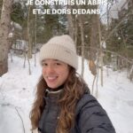 Lucie Rhéaume Instagram - Je construis un abris et je dors dedans! Un step-by-step guide pour la construction de ce mélange entre abris tombeau et quinzee (les conditions nous ont empêché de faire autrement)! Serais-tu game de l’essayer?⛺️ Rdv sur le lien dans ma bio pour voir l’expérience complète! P.s.: À noter que cette expérience de survie extrême était encadrée par un guide et était dans le respect - survivre plusieurs jours en forêt nécessite d’apprendre à utiliser les éléments de la nature et des techniques traditionnelles comme celles-ci (expérience disponible au Centre Nature Kanatha Aki).🌲